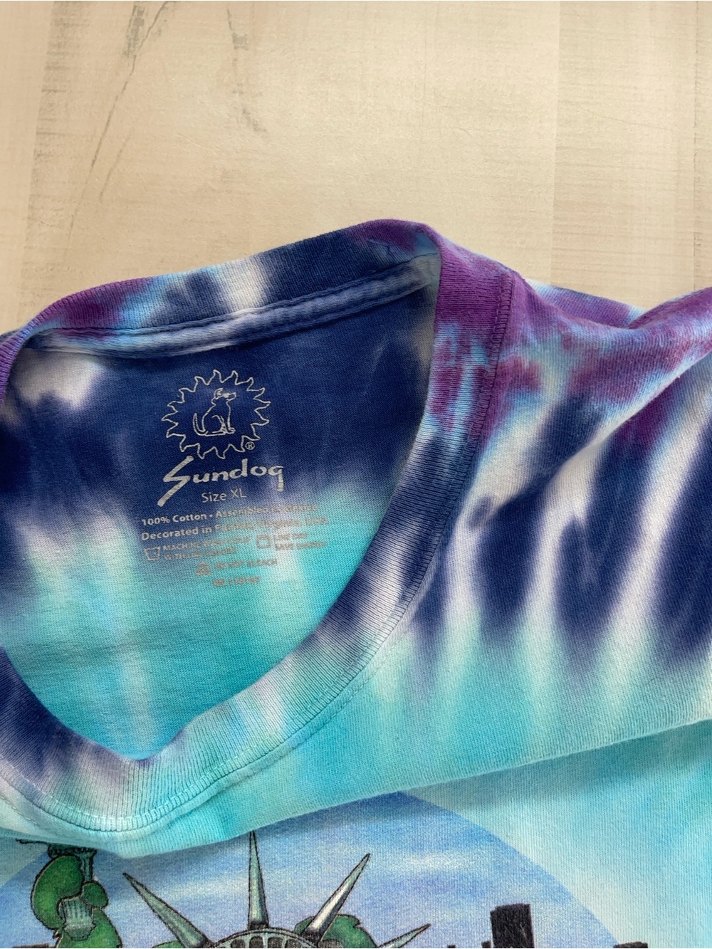 1992 print graphic tee T-shirt Grateful Dead New York Sundog coast to coast - Picture 3 of 8